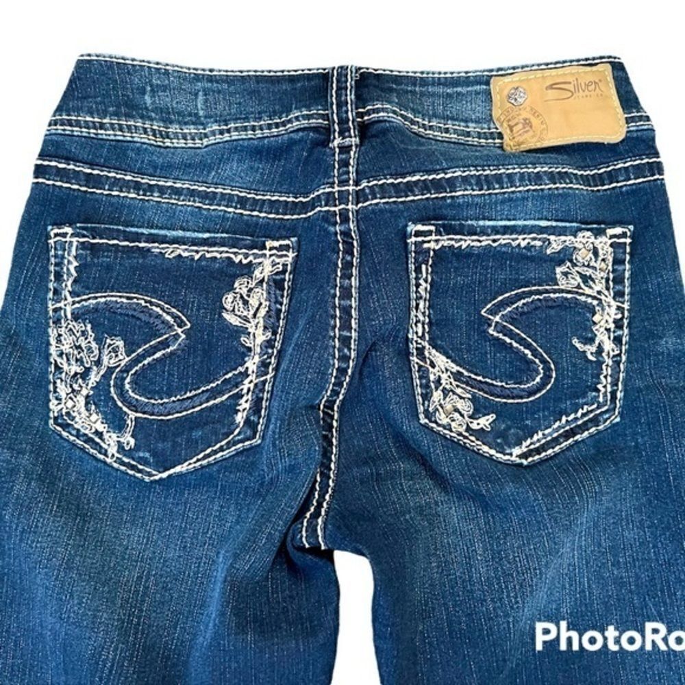 Silver Mid-Capri Denim Jeans